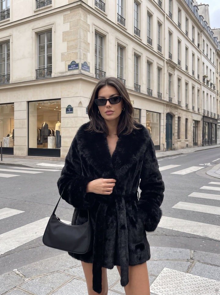 Luxurious Plush Faux Fur Coat
