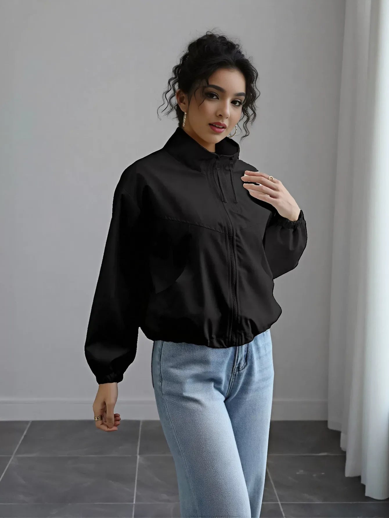 Lightweight Casual Zip Up Jacket