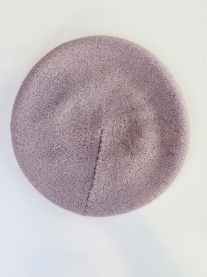 Minimalist Khaki Knit Beret Hat