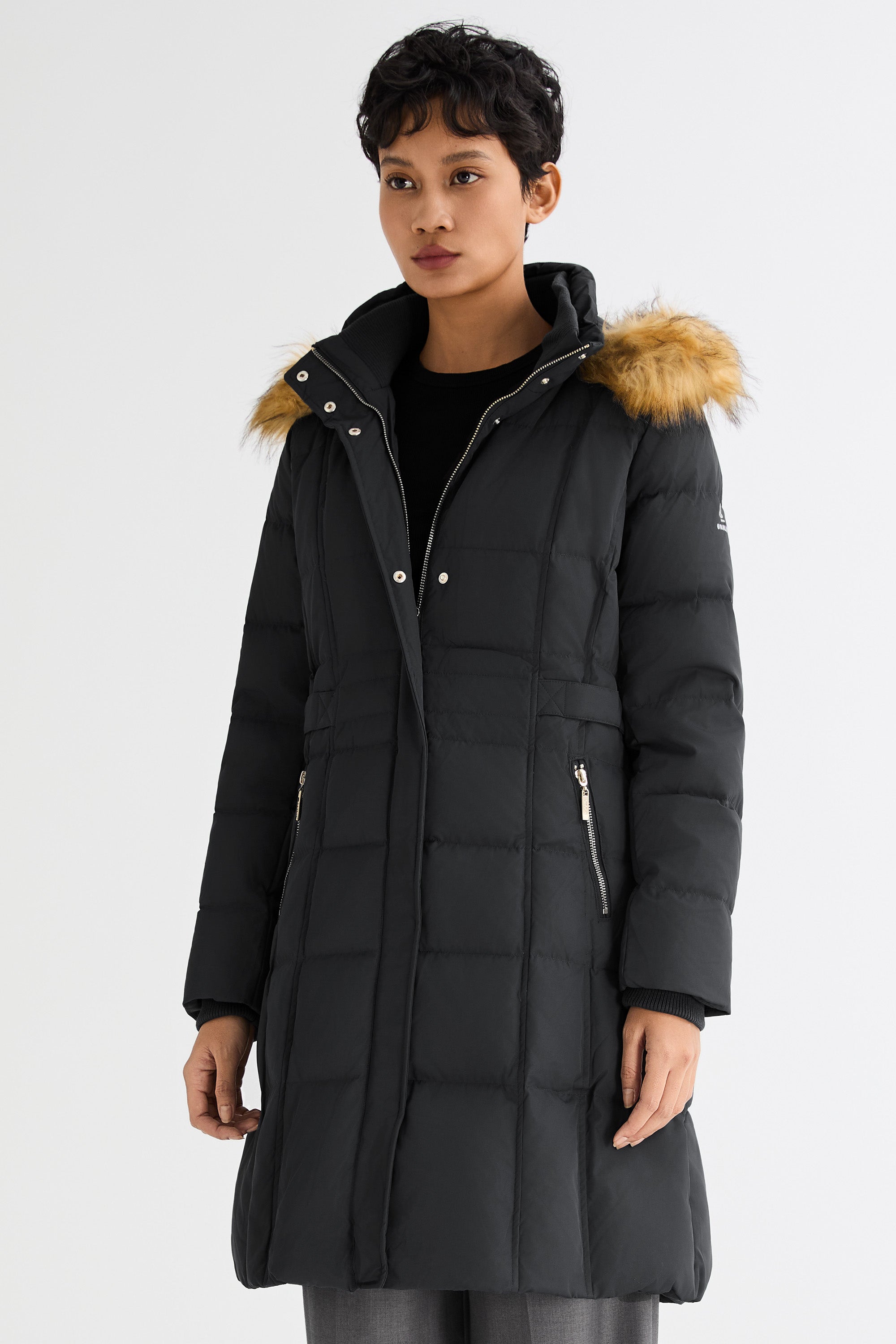Faux Fur Hooded Puffer Coat