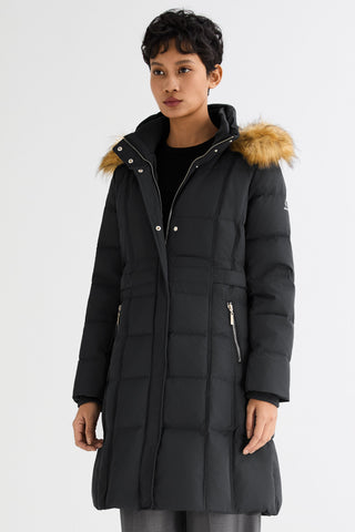 Faux Fur Hooded Puffer Coat