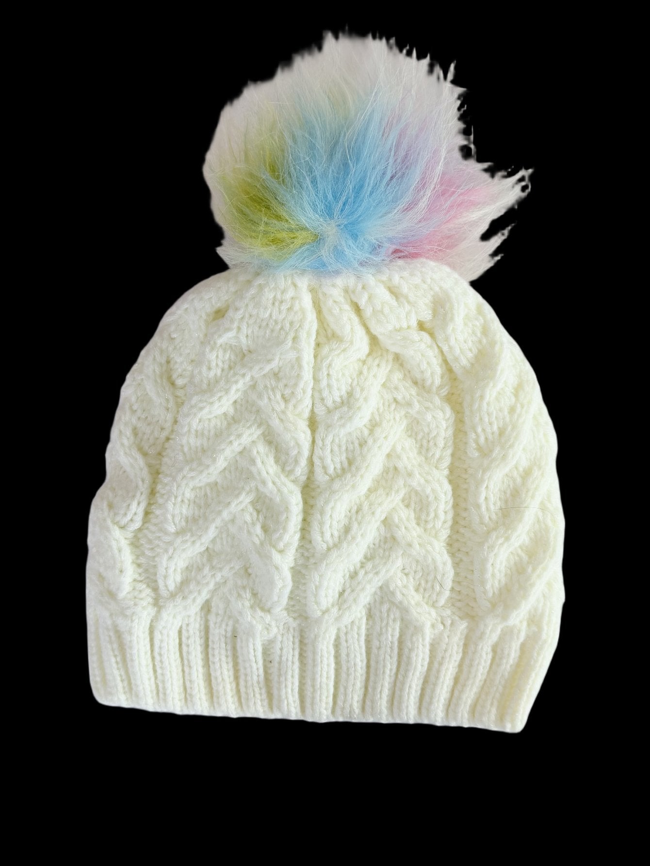 Cozy Cable Knit Pom Beanie