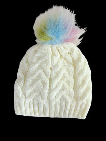 Cozy Cable Knit Pom Beanie