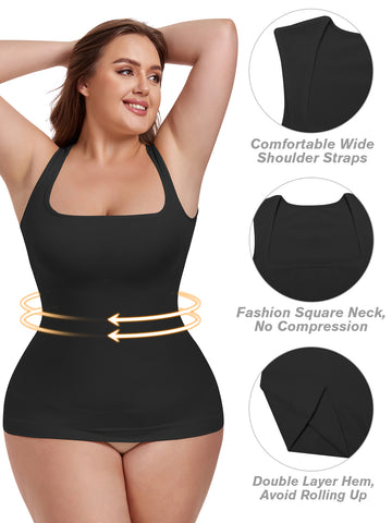 Seamless Square Neck Athletic Tank Top