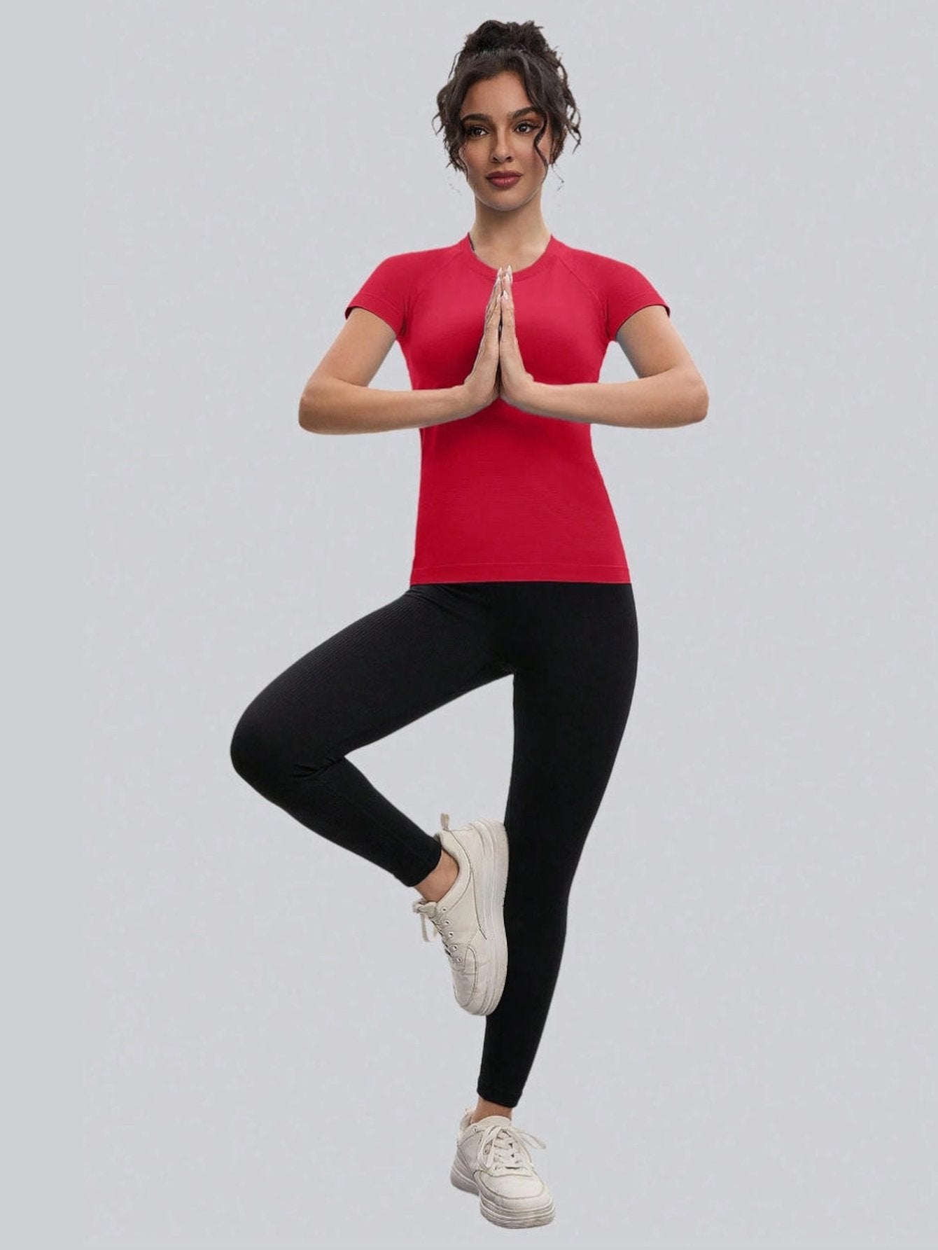 Seamless Stretchy Slim Fit Yoga T-Shirt