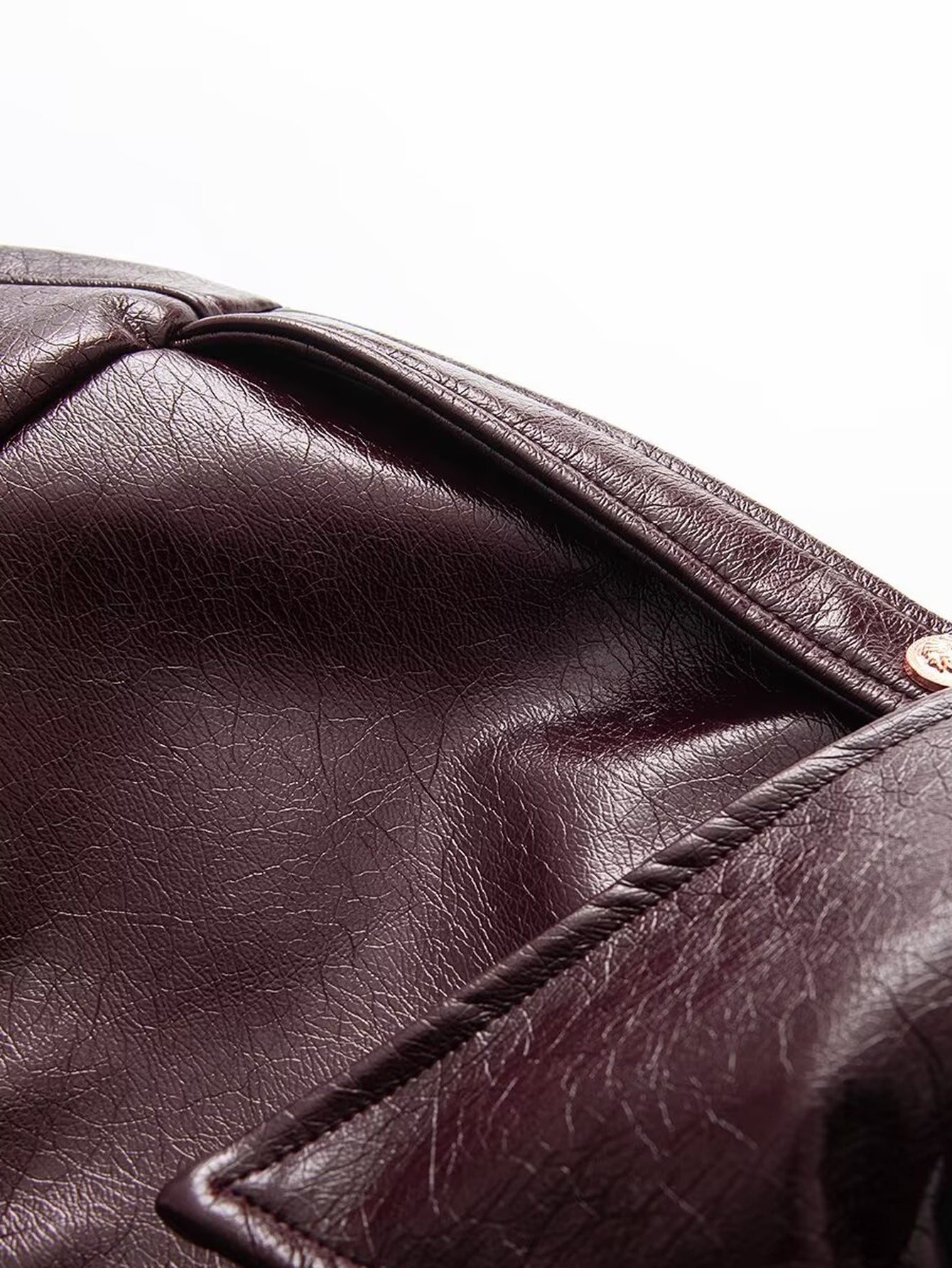 Cropped Faux Leather Corset Jacket