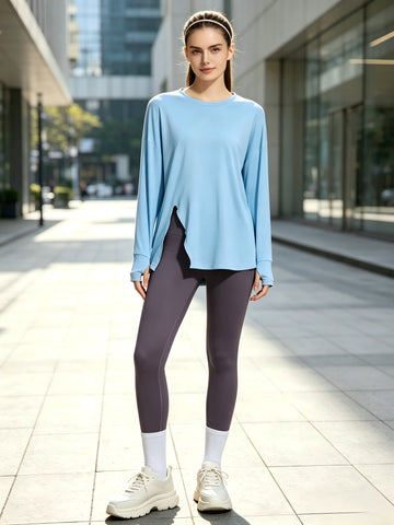 Buttery Soft Slit Hem Yoga Tee