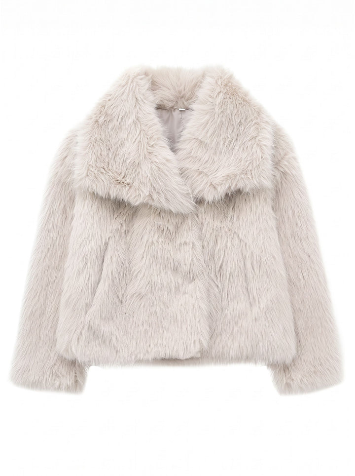 Plush Soft Cropped Faux Fur Coat