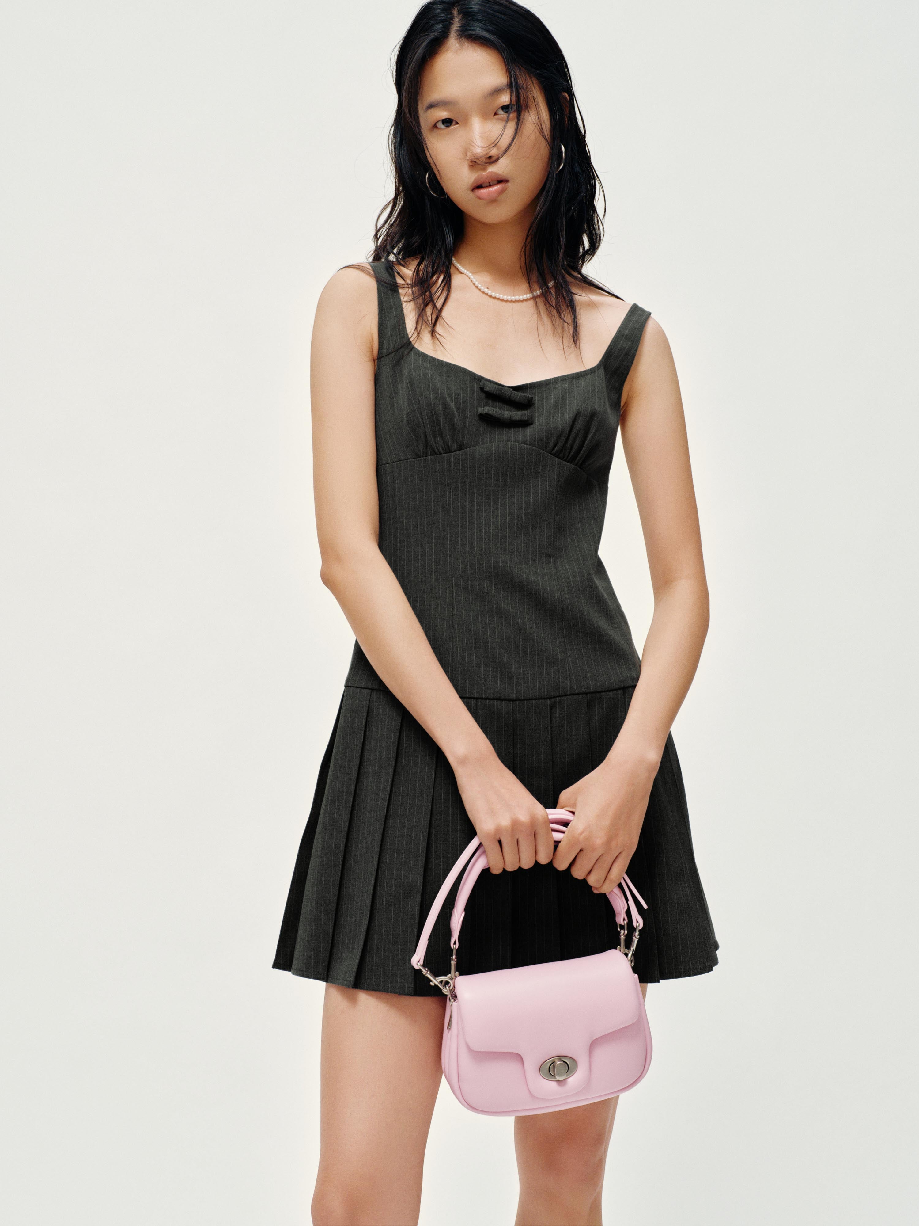 Urban Revivo Strappy Striped Pleated Mini Dresses