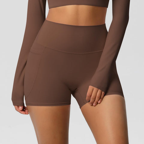 High Waisted Pocket Workout Shorts