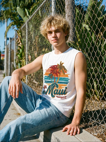 Vintage Maui Graphic Summer Tank Top