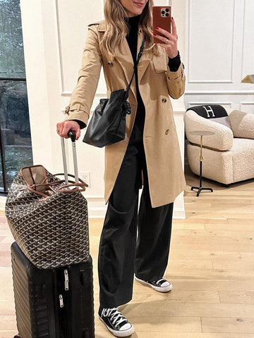 Classic Double Breasted Trench Coat