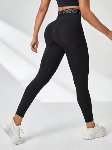 High-Waisted Side-Pocket Compression Training Leggings