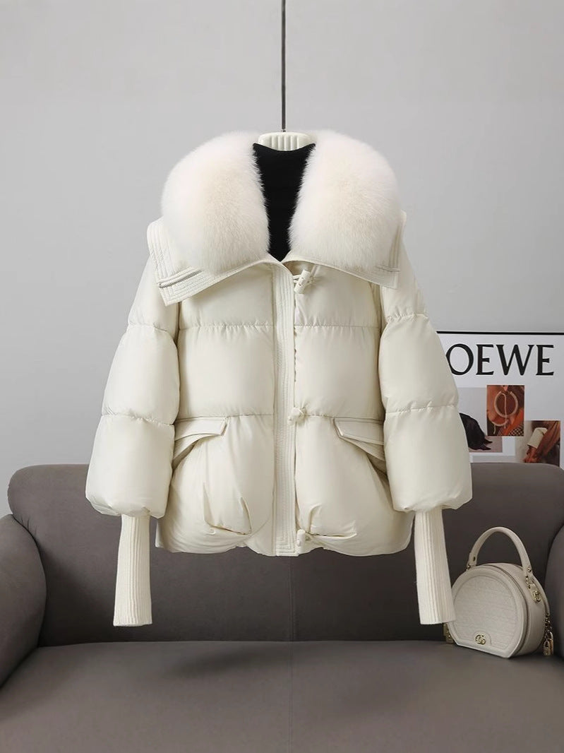 Faux Fur Collar Puffer Jacket
