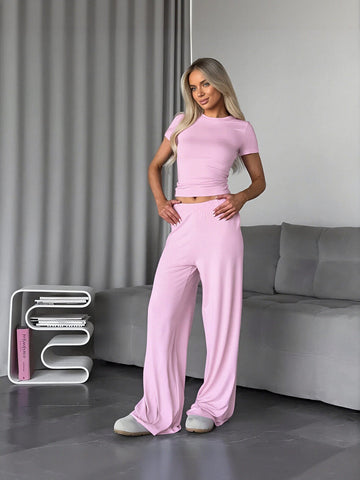 Soft Ribbed Comfy Pajama Set