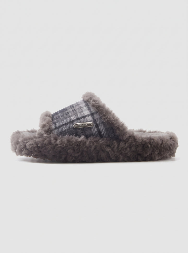Ultra Plush Cozy Plaid Slippers