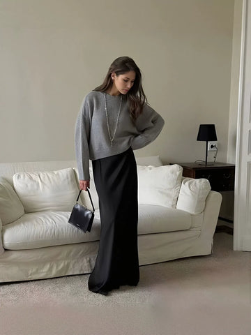 Oversized Crewneck Soft Knit Sweater