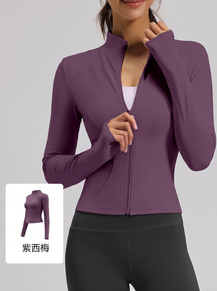 Slim Fit Thumbhole Athletic Jacket