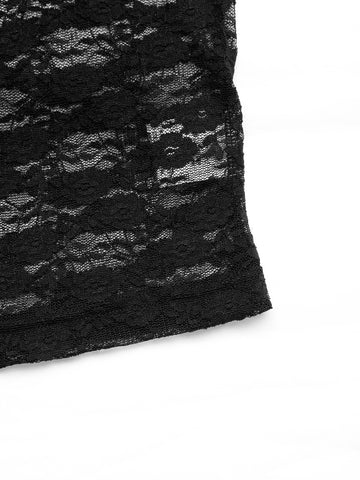 Ruffle Trim Tie Neck Lace Romantic Camisole