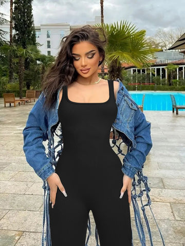 Sculpting Ribbed Seamless Workout Jumpsuit