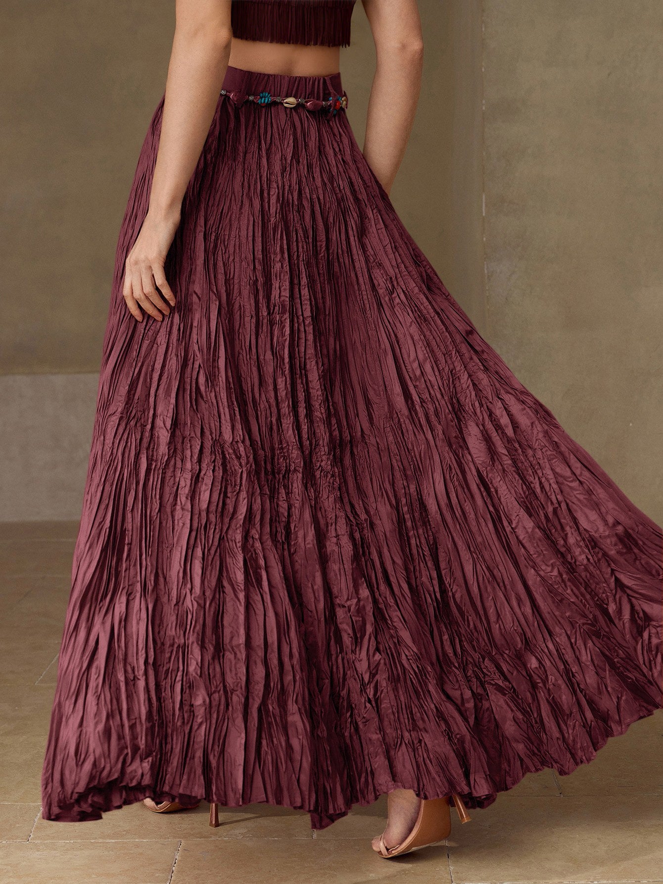 Flowy High Waisted Maxi Skirt