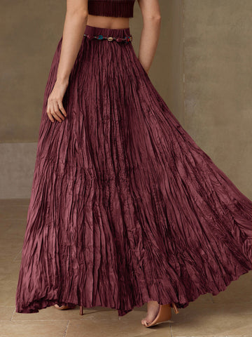 Flowy High Waisted Maxi Skirt