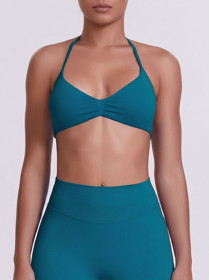 Seamless Halter Neck Sports Bra