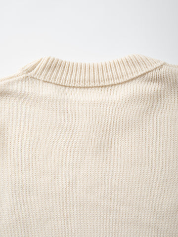 Oversized Broken Heart Embroidered Sweater