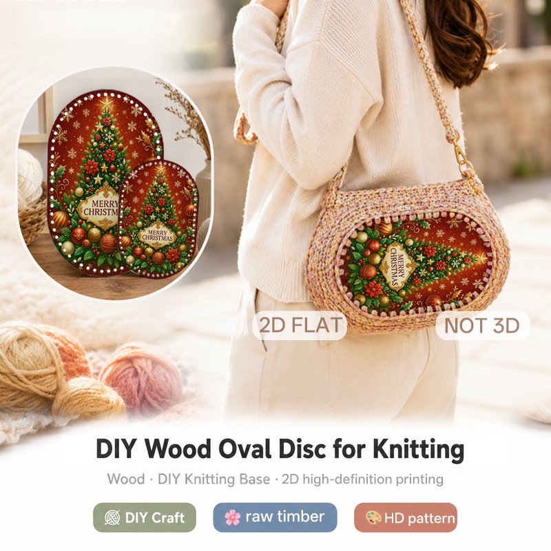 MERRY CHRISTMAS Wooden Basket Bottom
