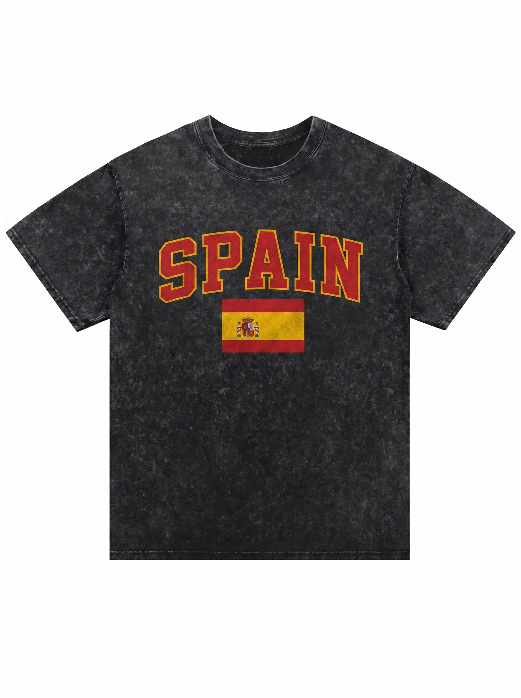 World Cup 2026 Vintage Washed Spain Graphic  T-Shirt
