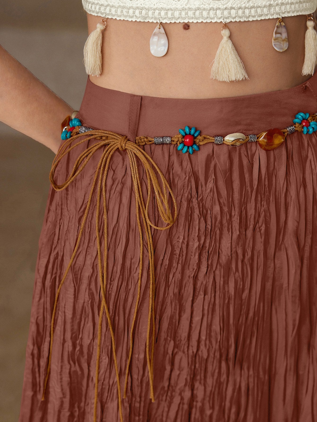 Flowy High Waisted Maxi Skirt