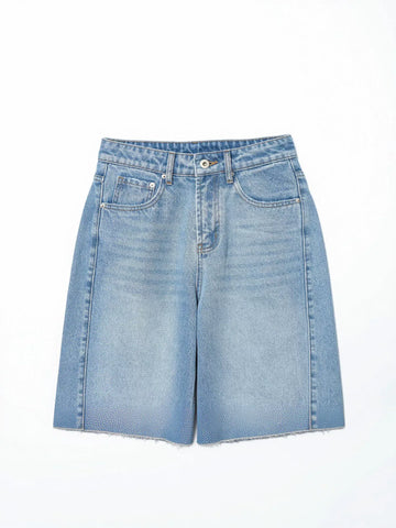 High Waisted Curved Seam Jeans