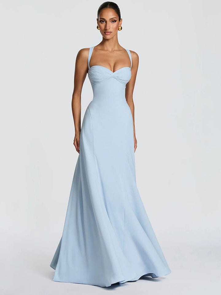 Elegant Halter Neck Maxi Dress