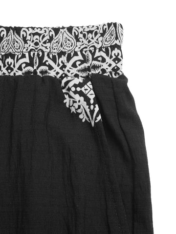 Ethnic Print Drawstring-Waist Relaxed Pants