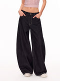 Embroidered Star Wide Leg Jeans