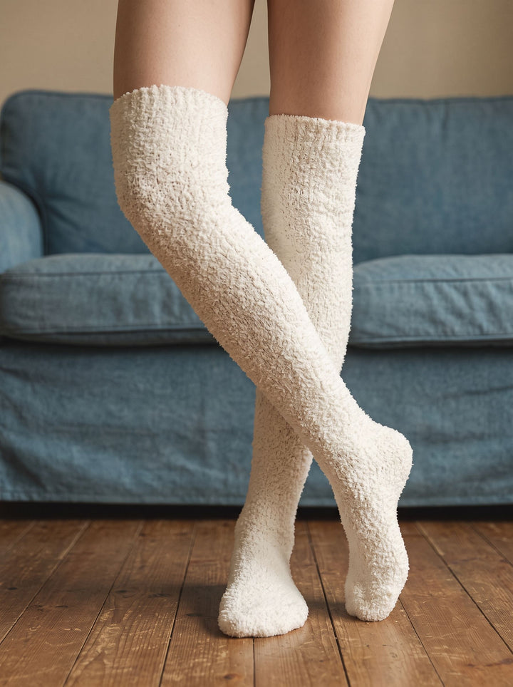 Cozy Fuzzy Knee High Socks