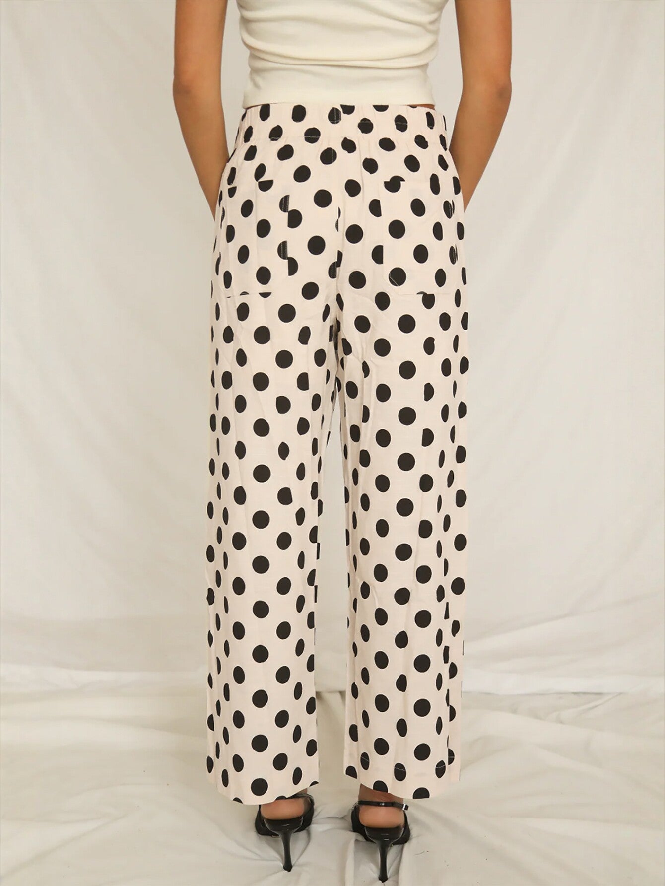 Polka Dot High Waisted Pants