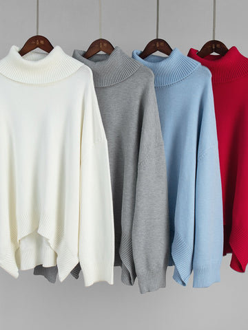Cozy Turtleneck Knit Sweater Skirt Set