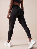 High Waisted Mesh Panel Yoga Leggings