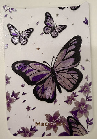 Purple Butterfly and Flower Pattern Phone Case