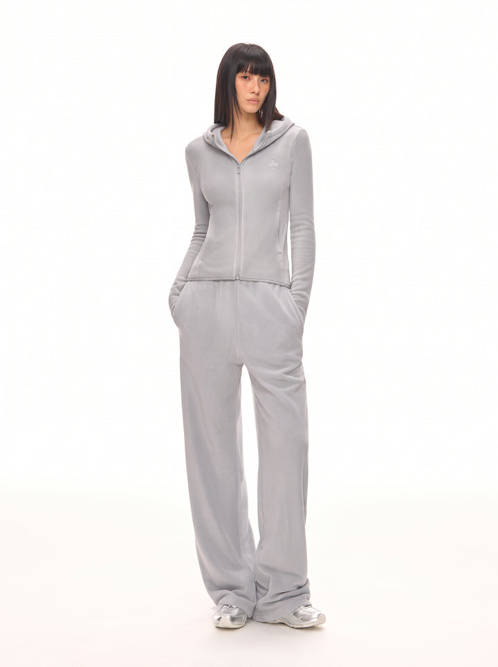 Comfy Velour Wide Leg Pants