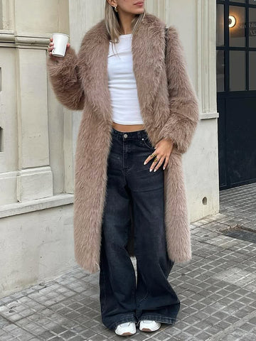 Plush Oversized Faux Fur Coat