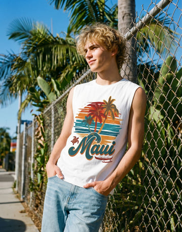 Vintage Maui Graphic Summer Tank Top