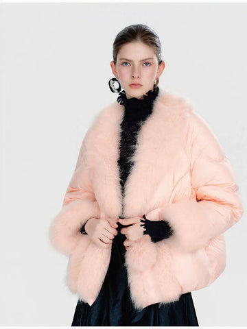 Faux Fur Trim Puffer Jacket