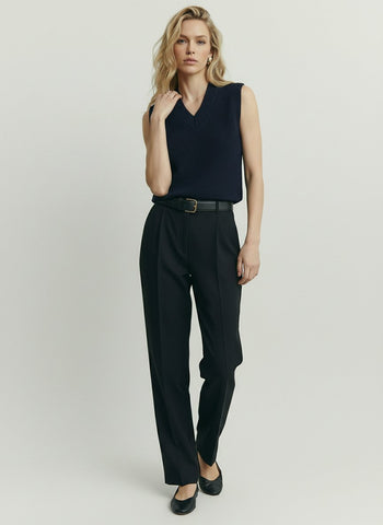 V Neck Sleeveless Knit Cropped Versatile Vest
