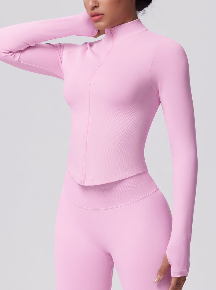 Seamless Fitted Thumbhole Athletic Jacket