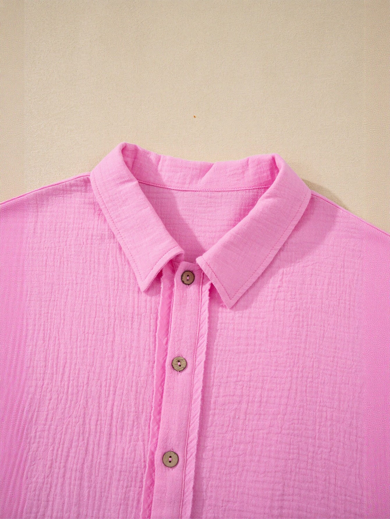 Pink Ruffle Sleeve Shirt
