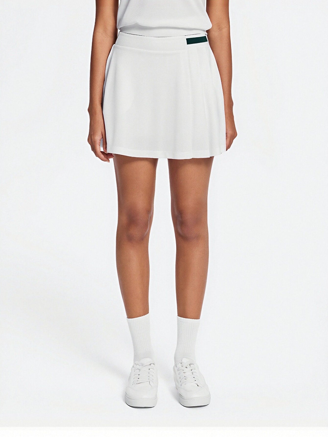 White Waistband Tennis Skirt
