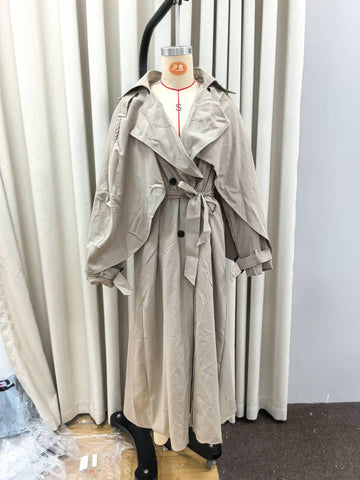 Oversized Double Breasted Trench Coat