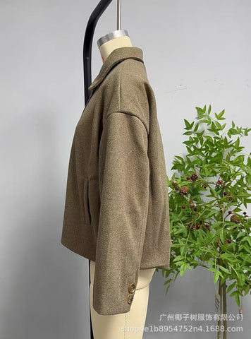 Oversized Button Up Wool Coat